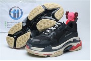 Balenciage Triple S Black White Red