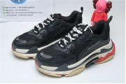 Balenciage Triple S Black White Red