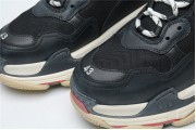 Balenciage Triple S Black White Red
