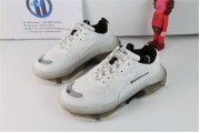 Blalenciaga Triple S Clear Sole White