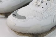 Blalenciaga Triple S Clear Sole White