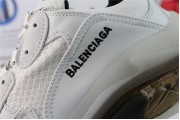Blalenciaga Triple S Clear Sole White