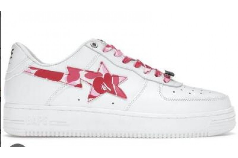A Bathing Ape Bape Sta Low White ABC Camo Pink (2021)