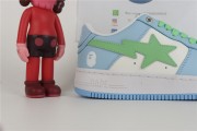 White & Blue Sk8 Sta Low Top Sneakers