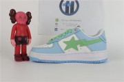 White & Blue Sk8 Sta Low Top Sneakers