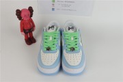 White & Blue Sk8 Sta Low Top Sneakers