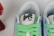 White & Blue Sk8 Sta Low Top Sneakers