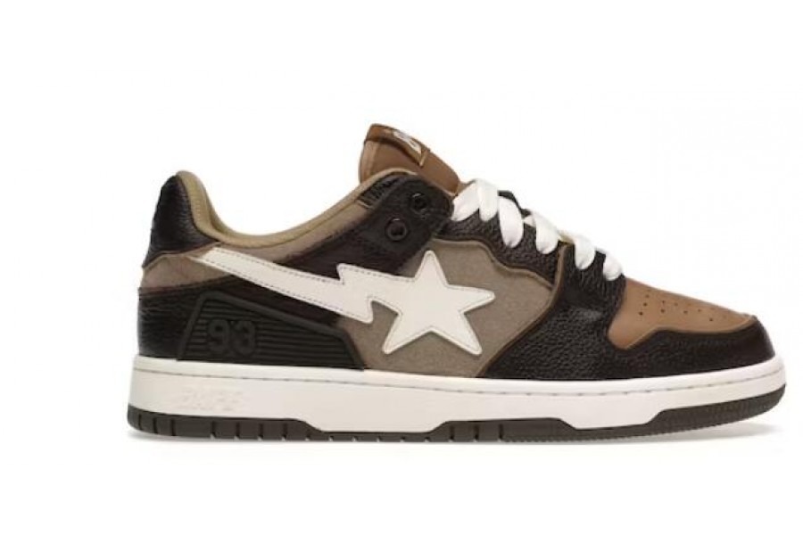 A Bathing Ape Bape SK8 Sta Brown Ivory