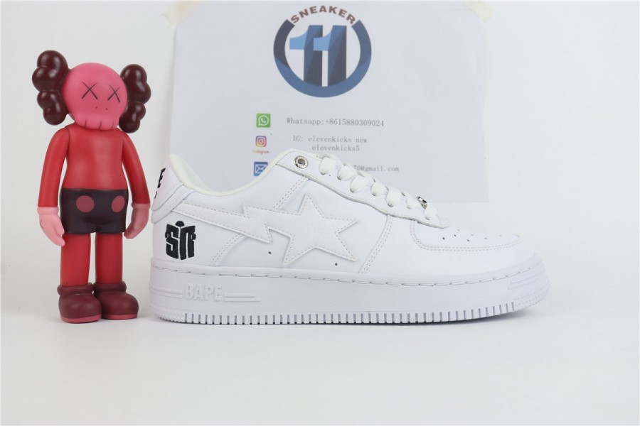 BAPE STA Low White