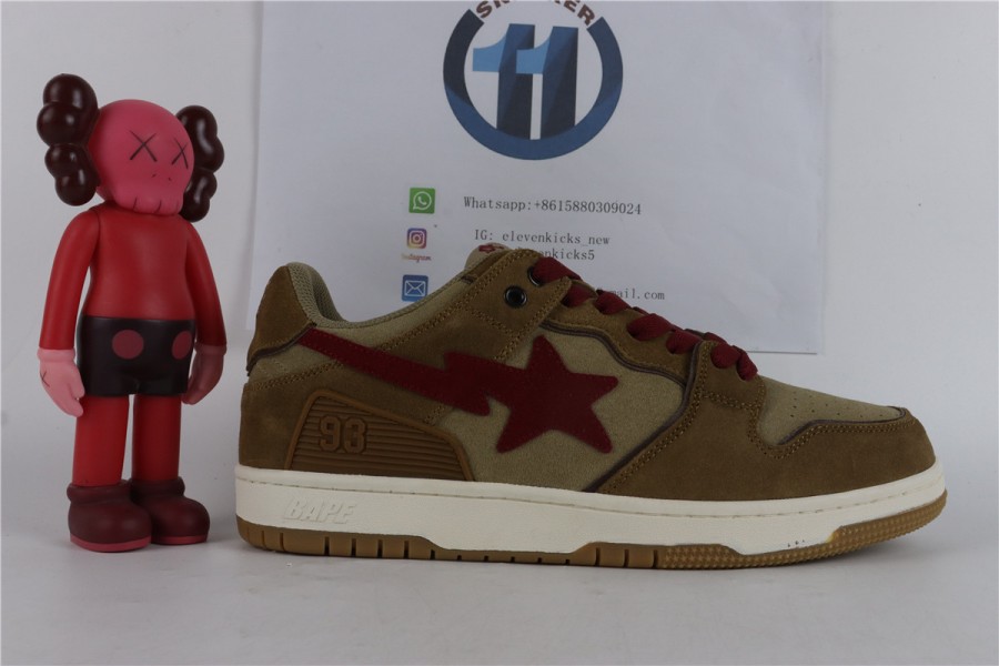 A Bathing Ape Sk8 Sta Wheat Red