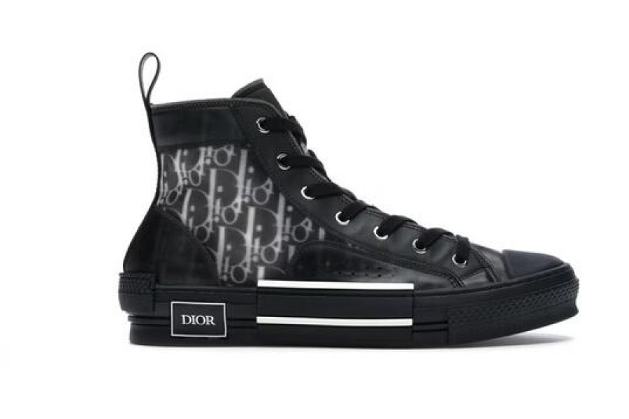 Dior B23 High Top Canvas Oblique Black