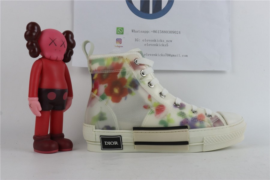 Dior B23 High Top Flowers Oblique