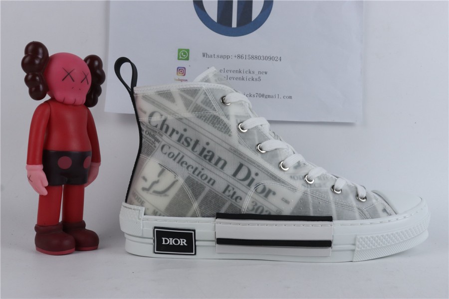 Dior B23 High Top Daniel Arsham Newspaper