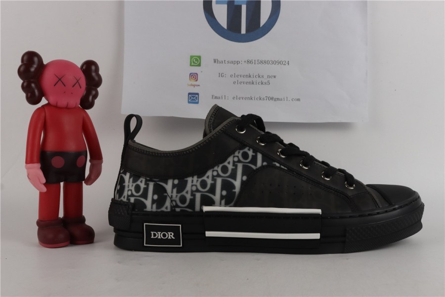 Dior B23 Low Canvas Oblique Black