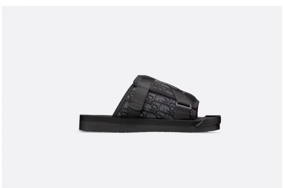 DIOR ALPHA SANDAL Black Dior Oblique Jacquard