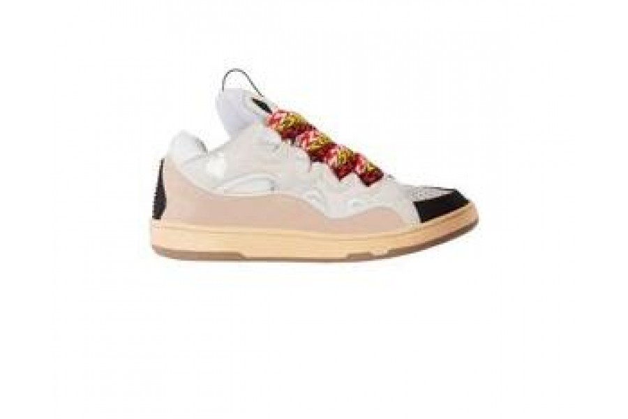 LEATHER CURB SNEAKERS WHITE