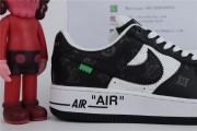 LV x Nike Air Force 1 by Virgil Abloh blcak and white