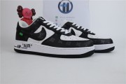 LV x Nike Air Force 1 by Virgil Abloh blcak and white