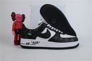 LV x Nike Air Force 1 by Virgil Abloh blcak and white