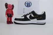 LV x Nike Air Force 1 by Virgil Abloh blcak and white