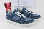 Louis Vuitton Trainer Sneaker Denim Monogram