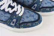 Louis Vuitton Trainer Sneaker Denim Monogram