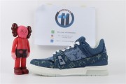 Louis Vuitton Trainer Sneaker Denim Monogram