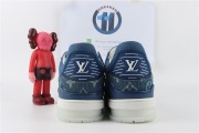 Louis Vuitton Trainer Sneaker Denim Monogram