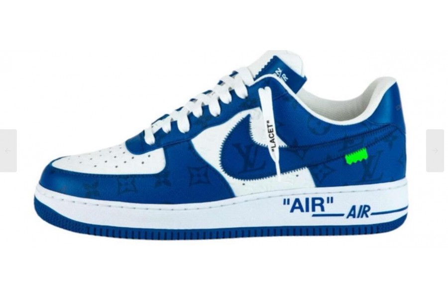 Louis Vuitton x Nike Air Force 1 Blue