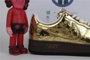 LV x Nike Air Force 1 by Virgil Abloh Gold