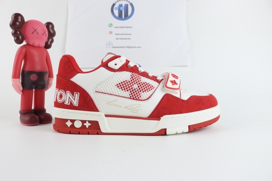 LV Arch Light Sneaker White and Red