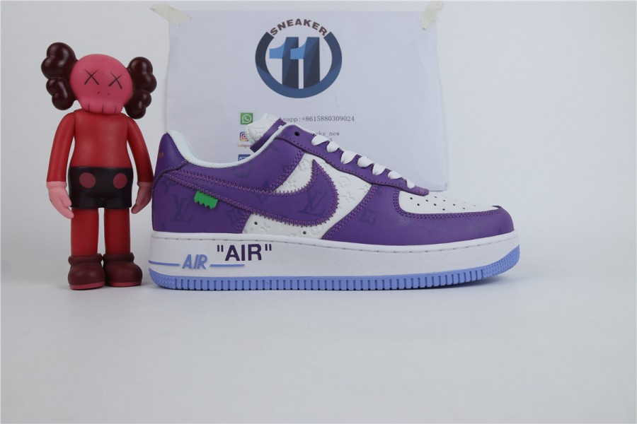 LV x Nike Air Force 1 by Virgil Abloh purple