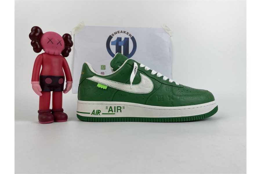 LV x Nike Air Force 1 by Virgil Abloh green