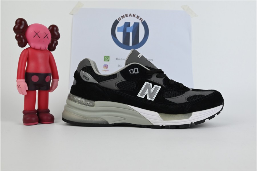 New Balance 992 Black Grey Suede