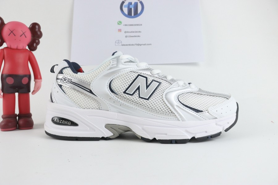 New Balance 530 White Silver Navy Men's