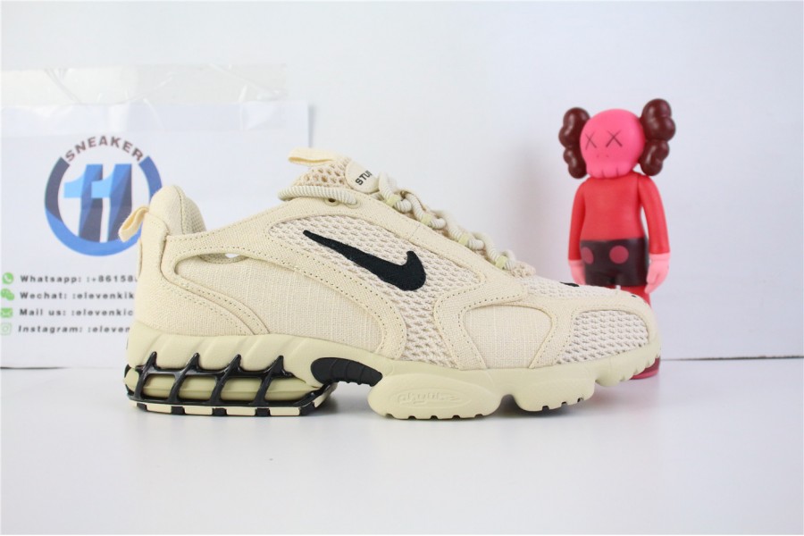 SL Stussy X Nike Air Zoom Spiridon Caged Fossil 2020