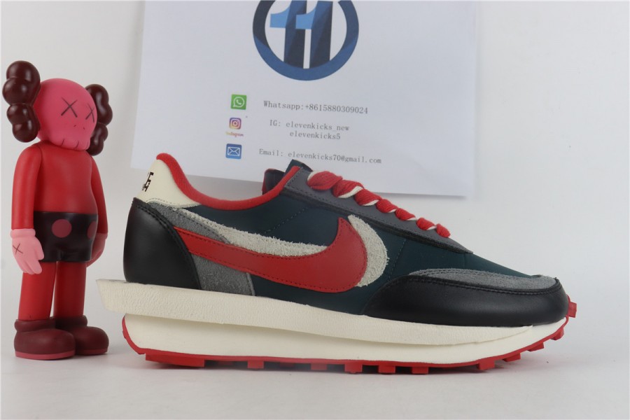 Nike LD Waffle sacai Undercover Midnight Spruce University Red