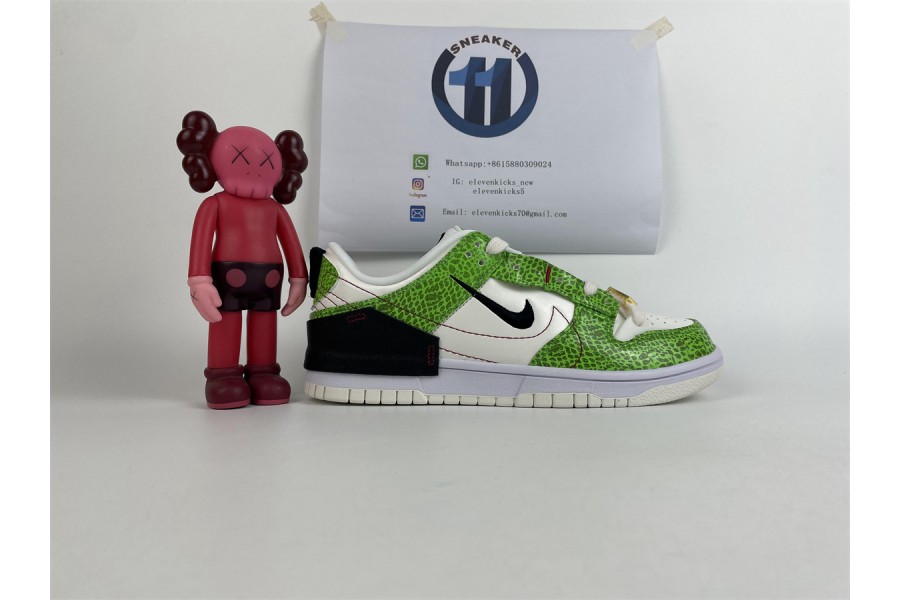 Nike Wmns Dunk Low Disrupt 2 Green Snakeskin White