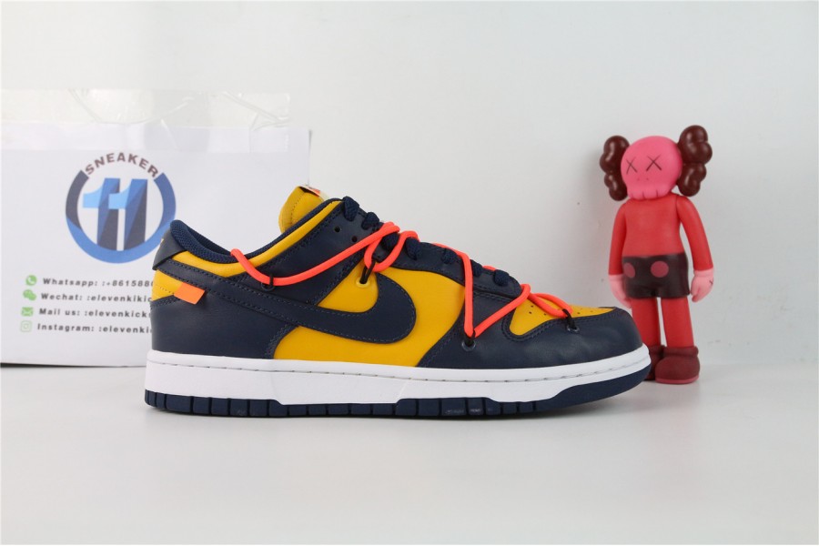 Nike Dunk Low Off-White University Gold Midnight Navy
