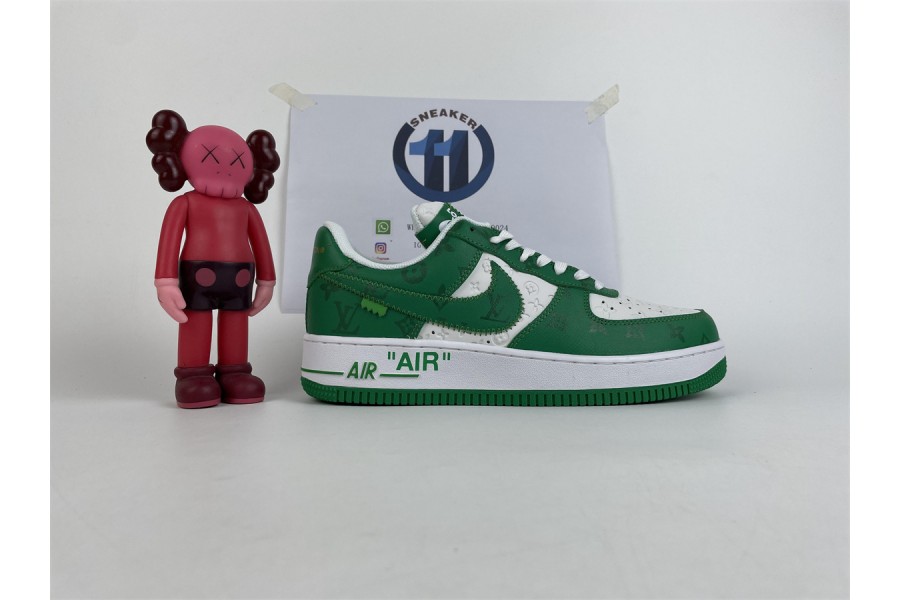 LV x Nike Air Force 1 by Virgil Abloh green
