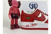 LV x Nike Air Force 1 red