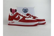 LV x Nike Air Force 1 red