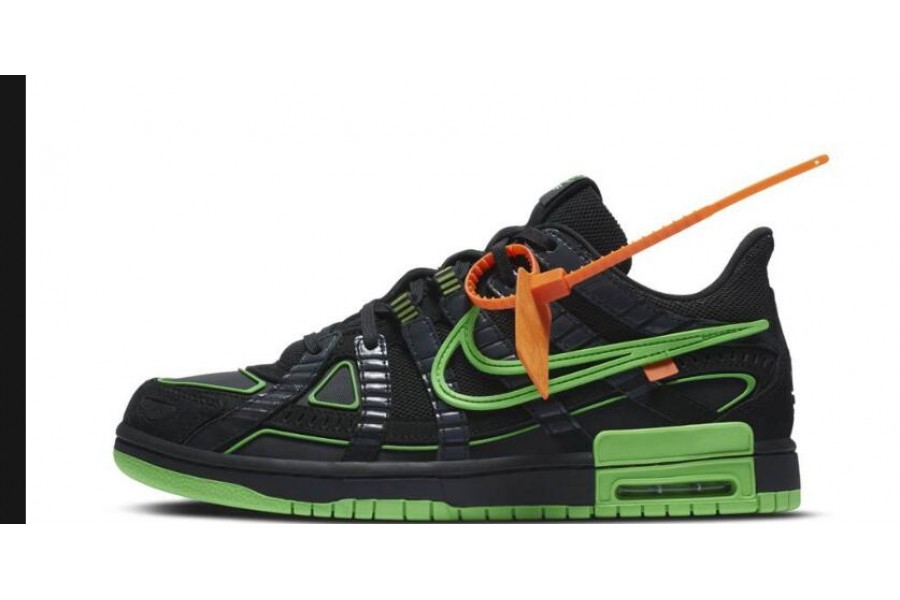 Off-White x Nike Rubber Dunk Green Strike Black