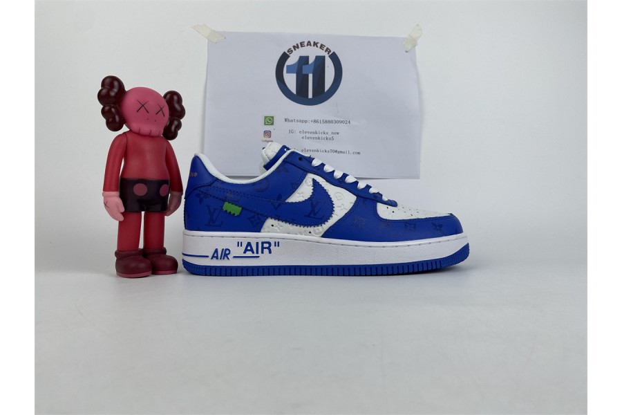 Louis Vuitton x Nike Air Force 1 Blue