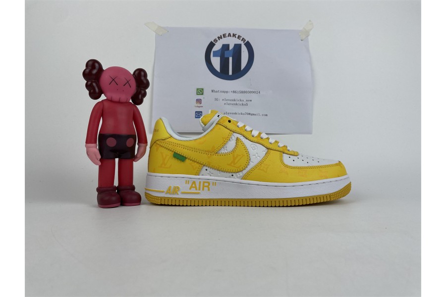 Louis Vuitton x Nike Air Force 1 Yellow