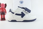 OFF-WHITE Out Of Office OOO Low Tops White White Navy Blue