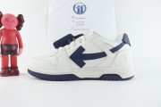 OFF-WHITE Out Of Office OOO Low Tops White White Navy Blue
