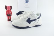 OFF-WHITE Out Of Office OOO Low Tops White White Navy Blue