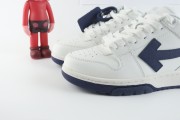 OFF-WHITE Out Of Office OOO Low Tops White White Navy Blue