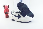 OFF-WHITE Out Of Office OOO Low Tops White White Navy Blue